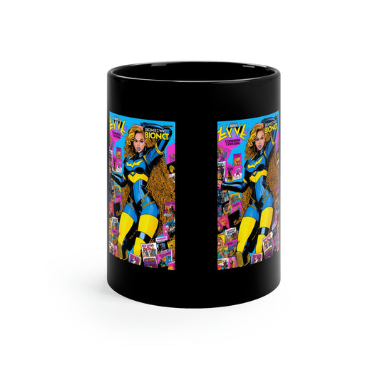 Beyonce Comic Book Black Coffee Mug