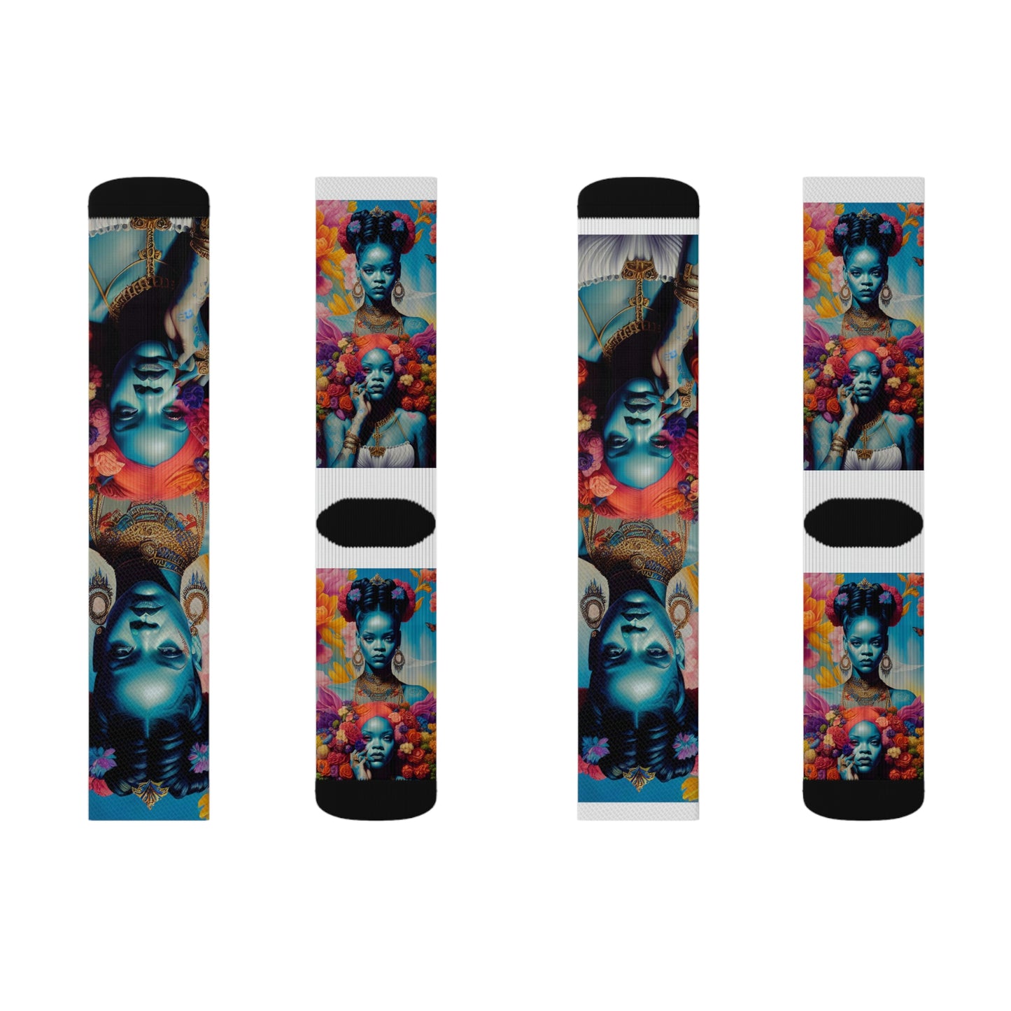 Rihanna Mother Earth Tube Socks