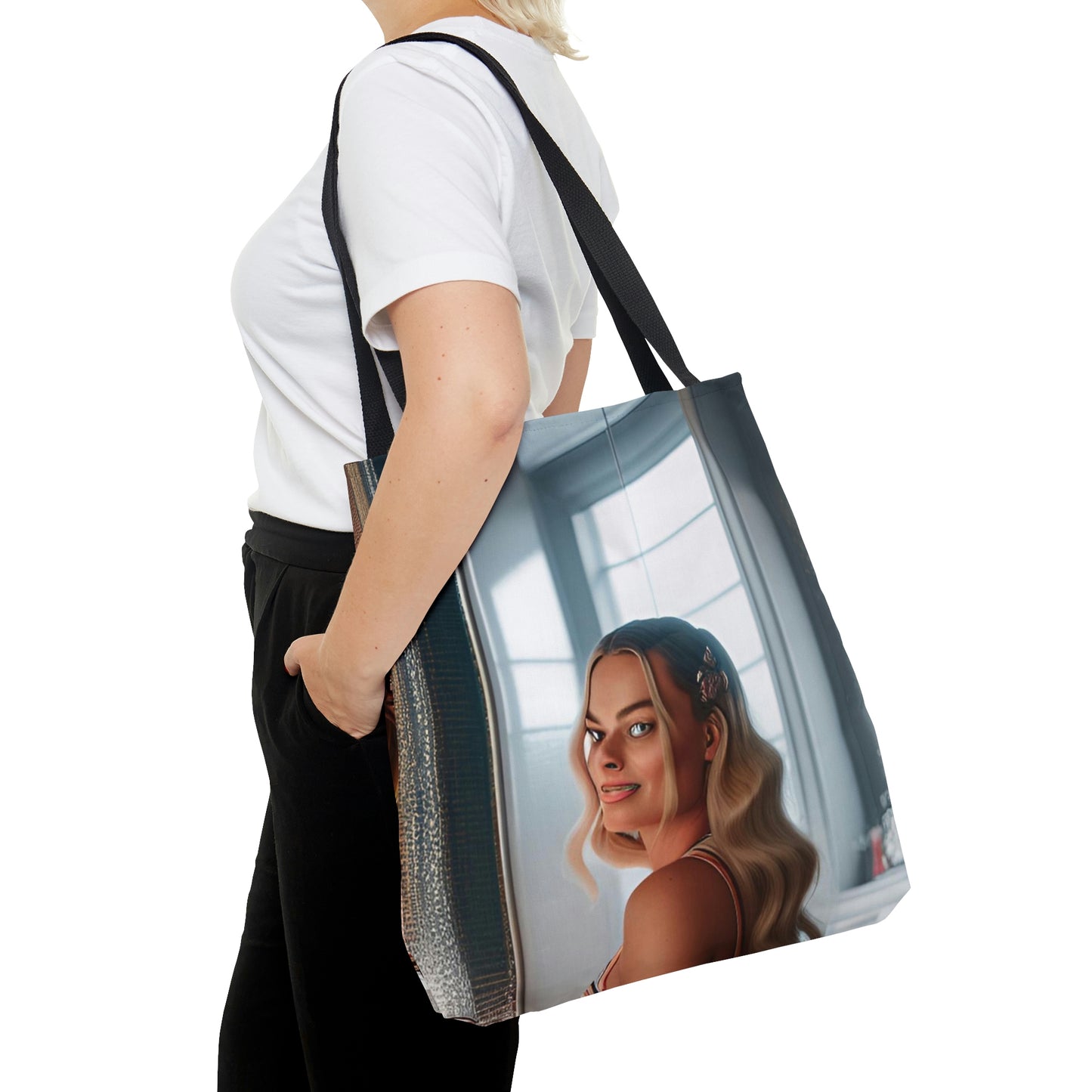 Margot Robbie Bathroom Tote Bag