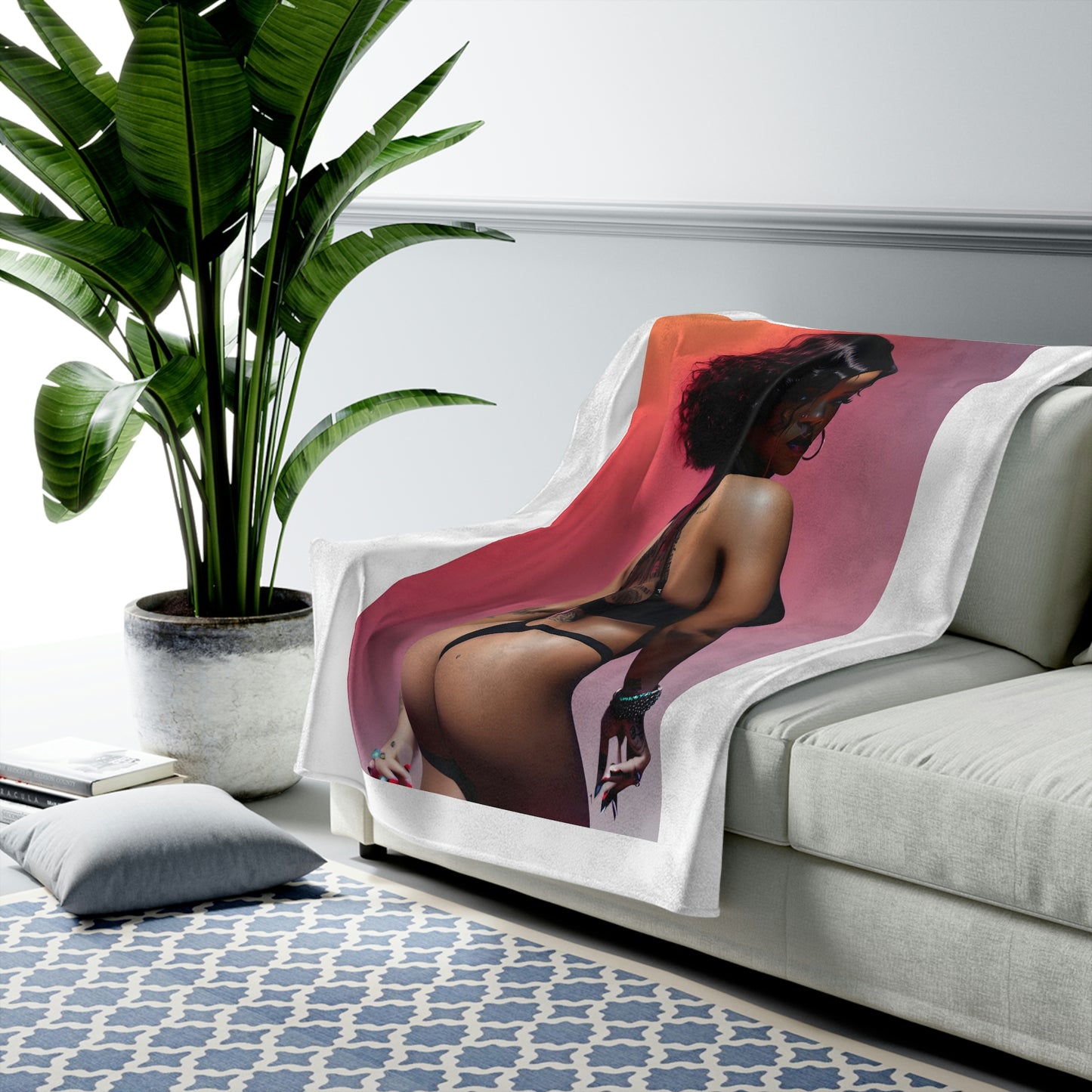 Rihanna Badgirl RiRi White Blanket