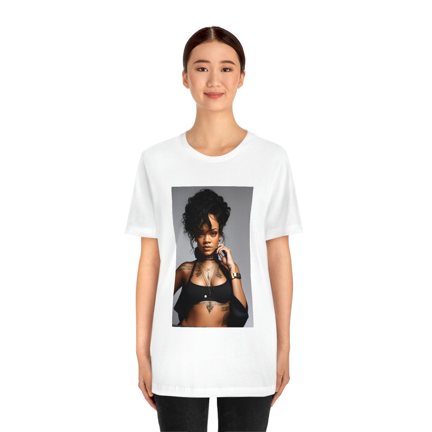 Rihanna Black Bra Tee