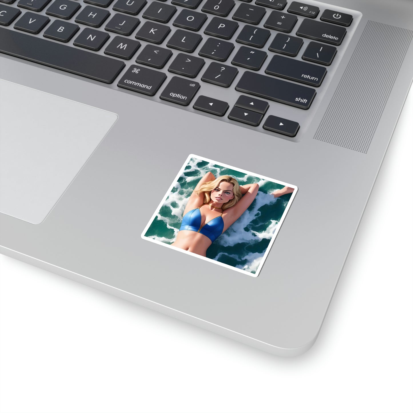 Margot Robbie Beach Front Sticker