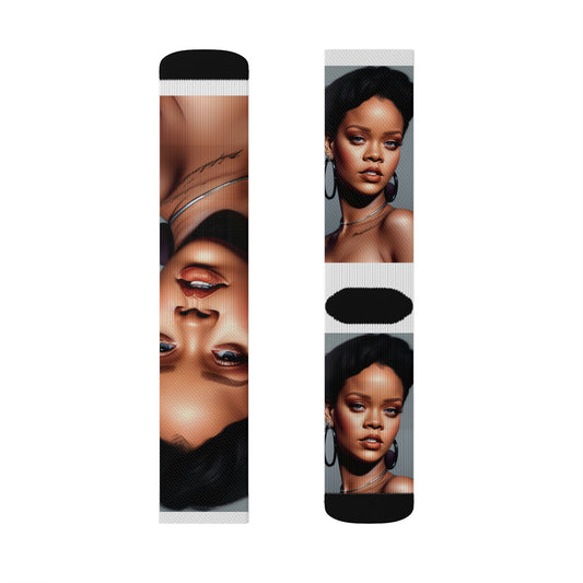 Rihanna Glamour Tube Socks