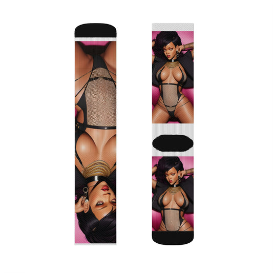 Rihanna Medusa Tube Socks