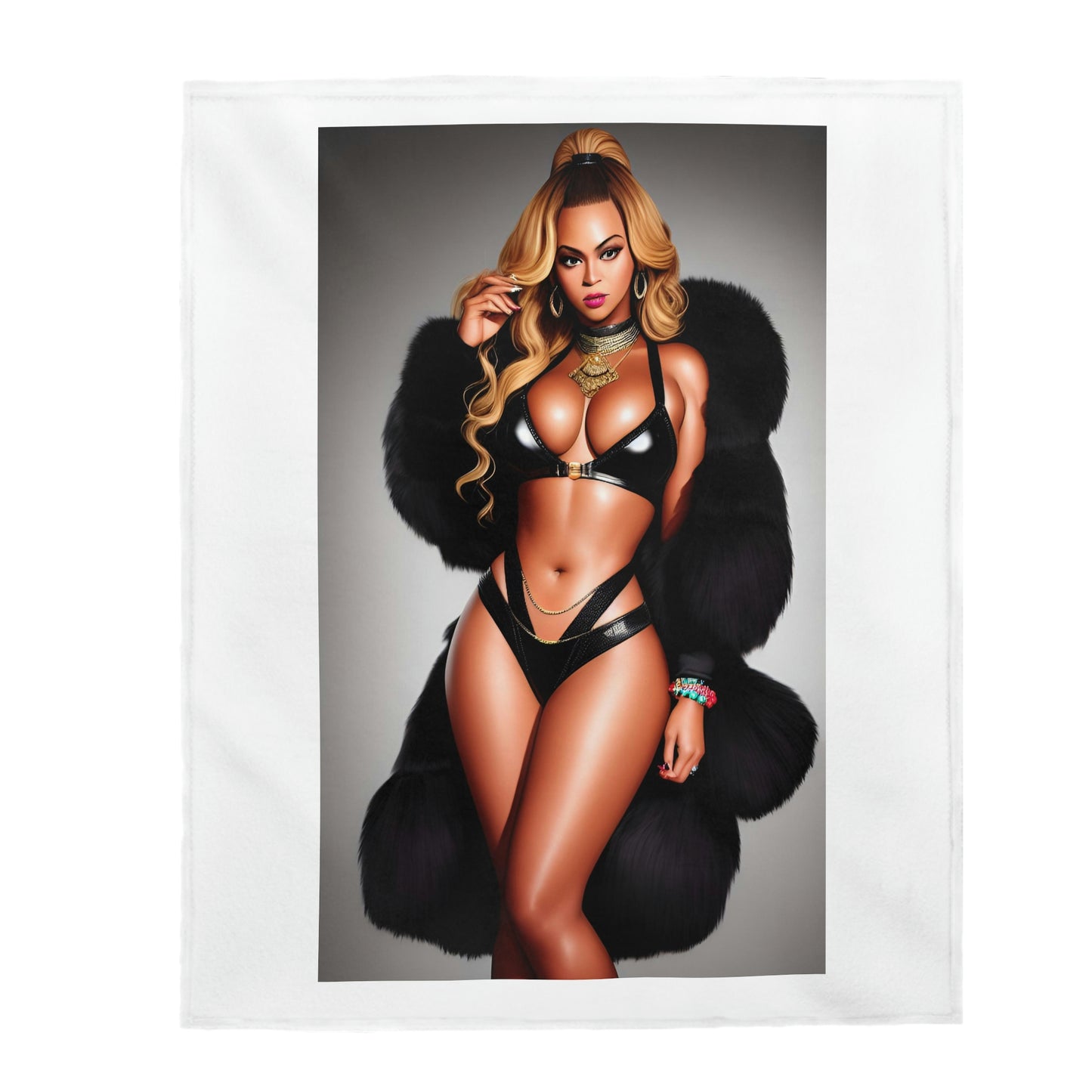 Beyonce Vixen White Blanket