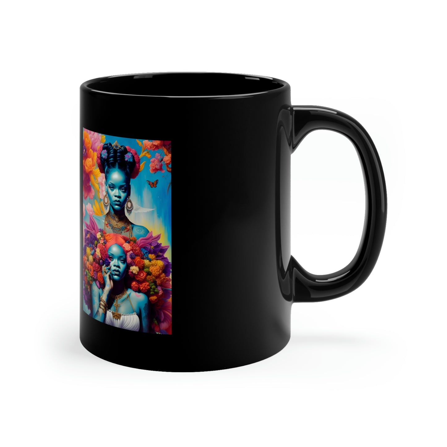 Rihanna Mother Nature Black Coffee Mug