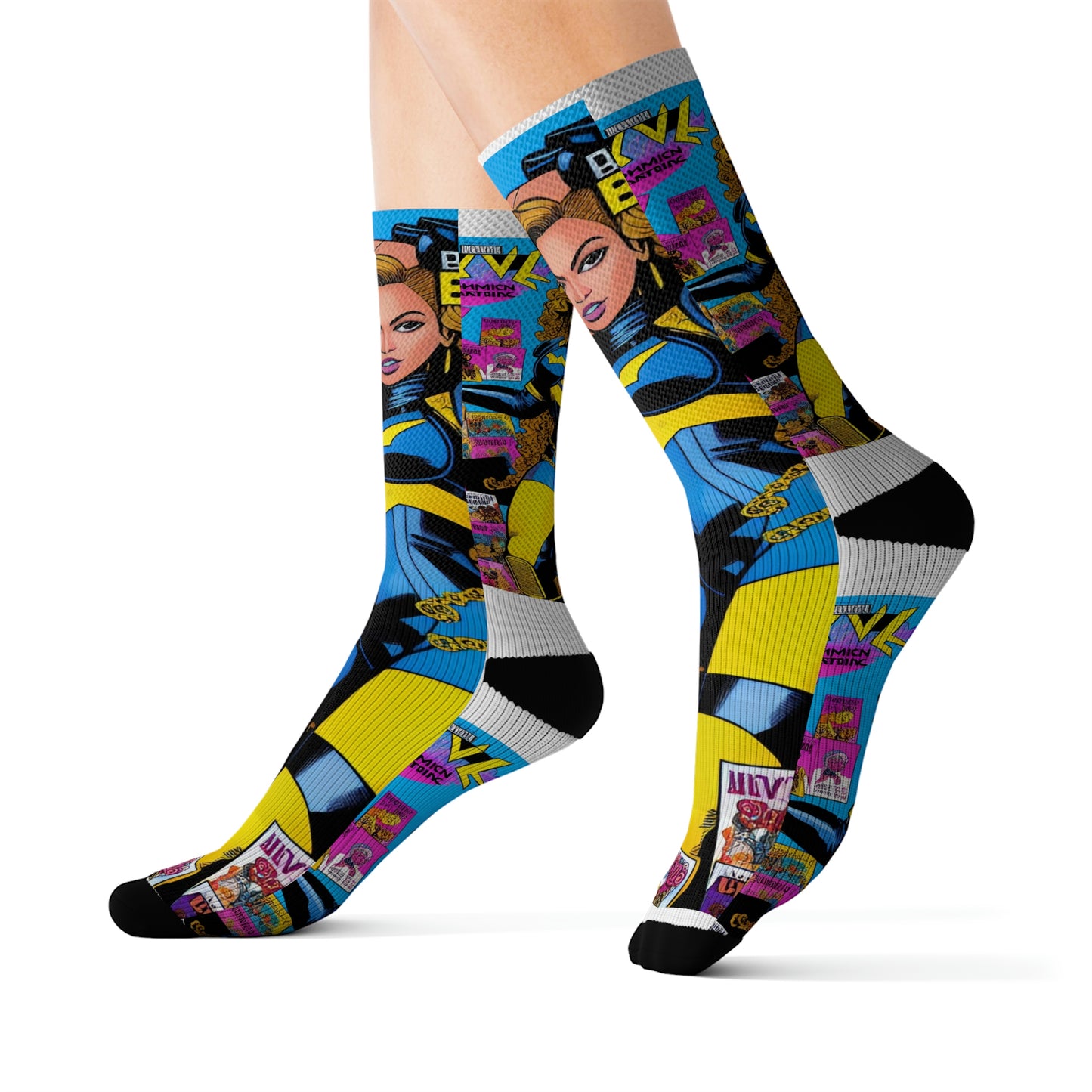 Beyonce Comic Book Tube Socks