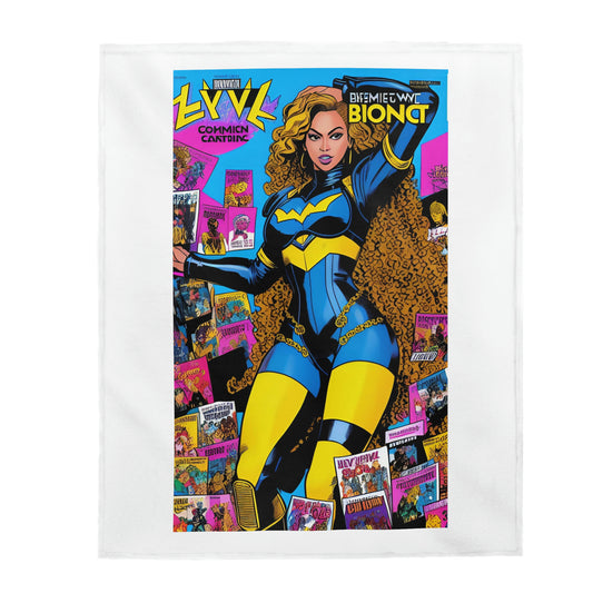 Beyonce Comic Book White Blanket