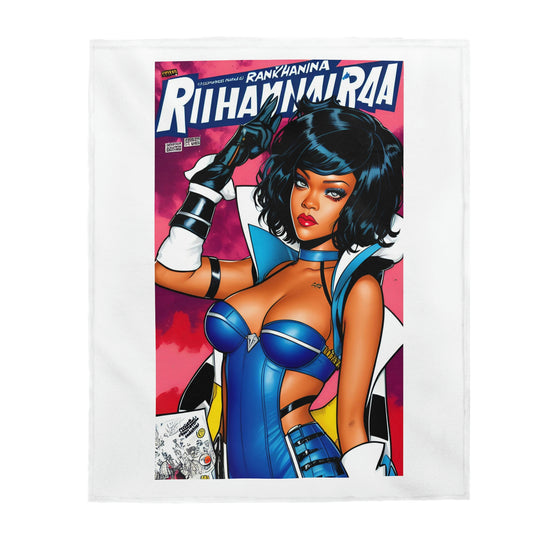 Rihanna Comic Book White Blanket