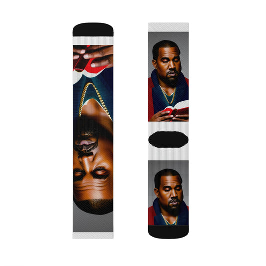 Kanye Reading Tube Socks