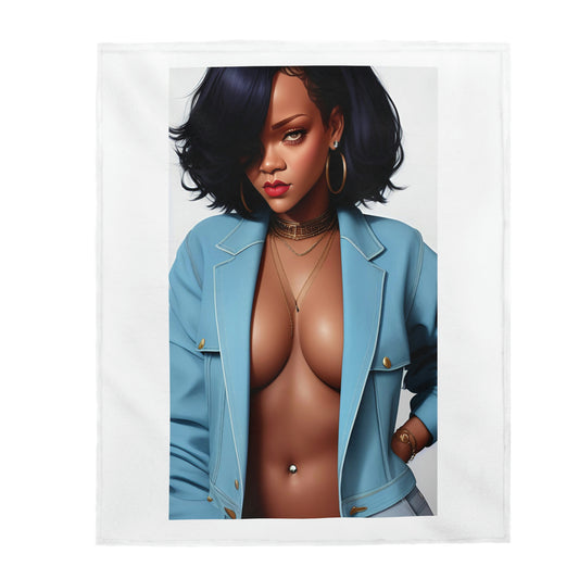 Rihanna Business Casual White Blanket