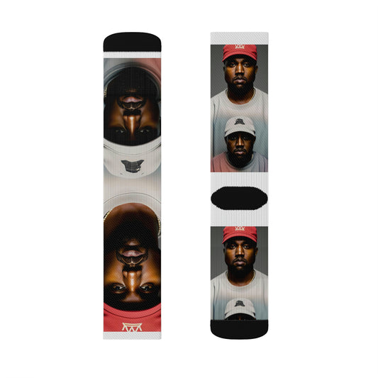 Kanye Red Hat Tube Socks