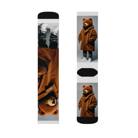 Kanye Dropout Bear Tube Socks