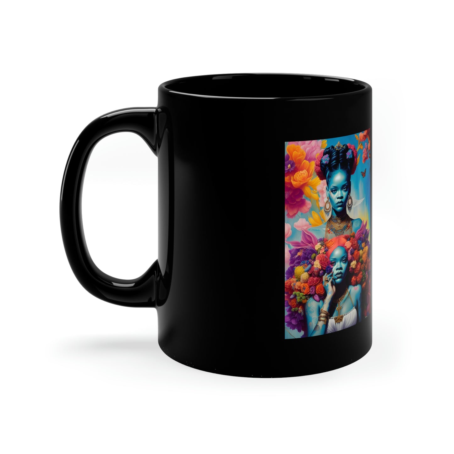 Rihanna Mother Nature Black Coffee Mug