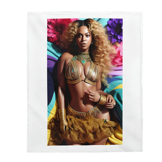 Beyonce Flowerchild White Blanket