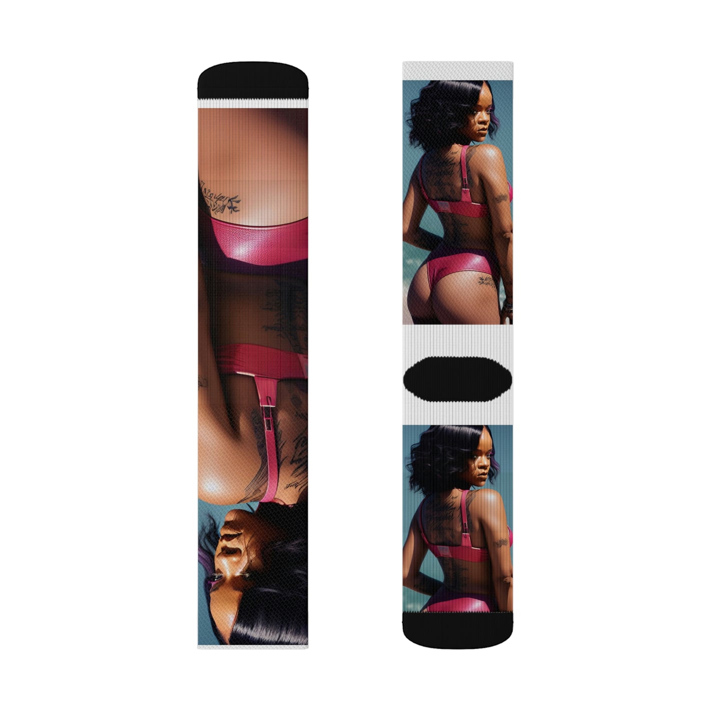 Rihanna Pink Bikini Tube Socks