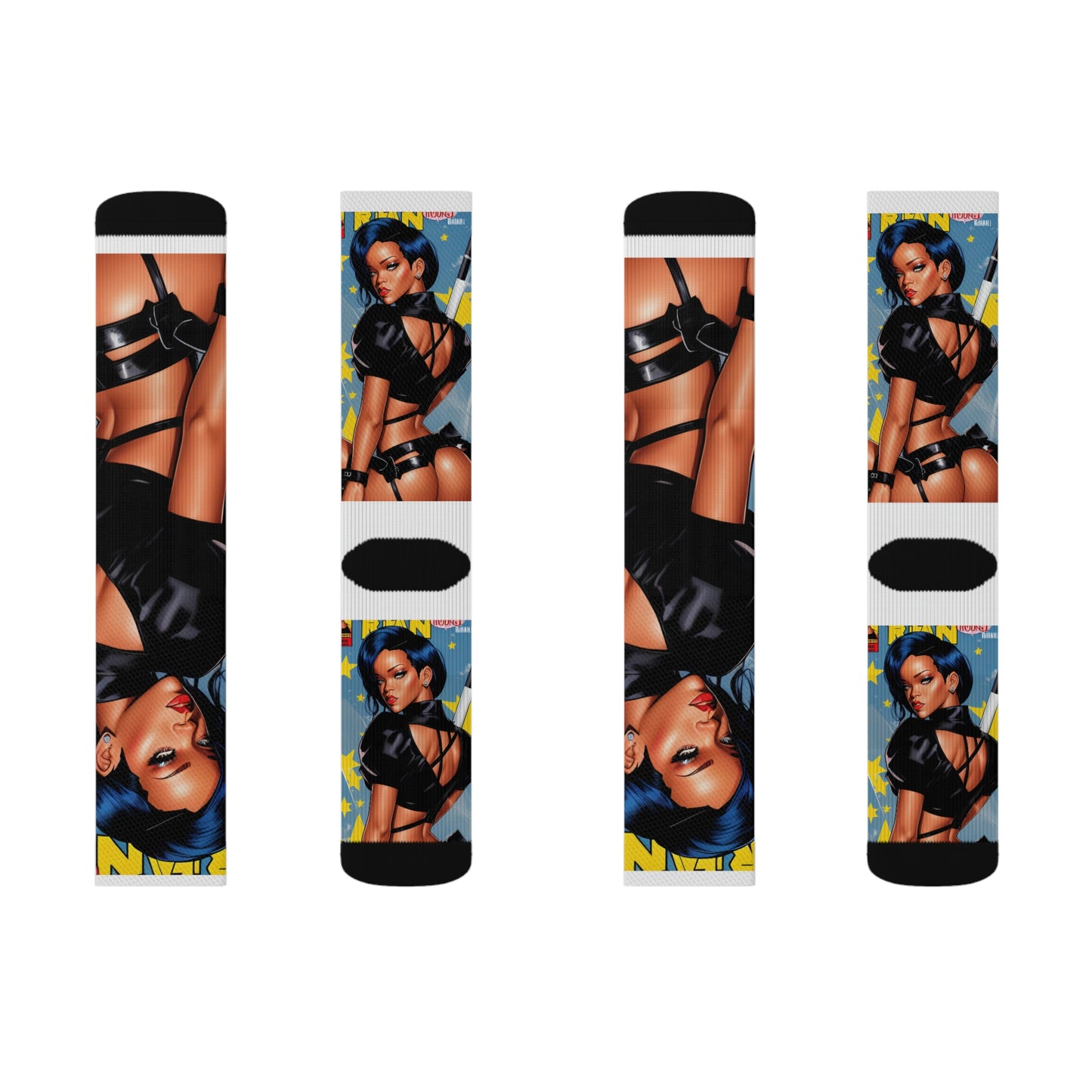 Rihanna Comic Book Tube Socks