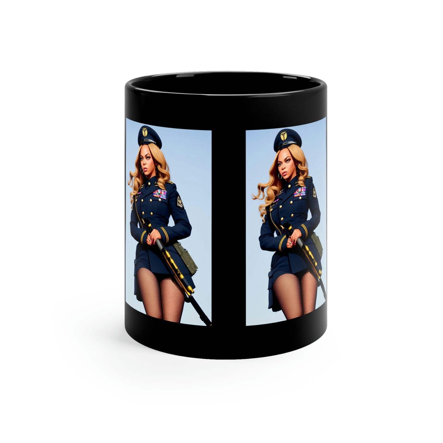 Beyonce Policy Officer Black Coffee Mug