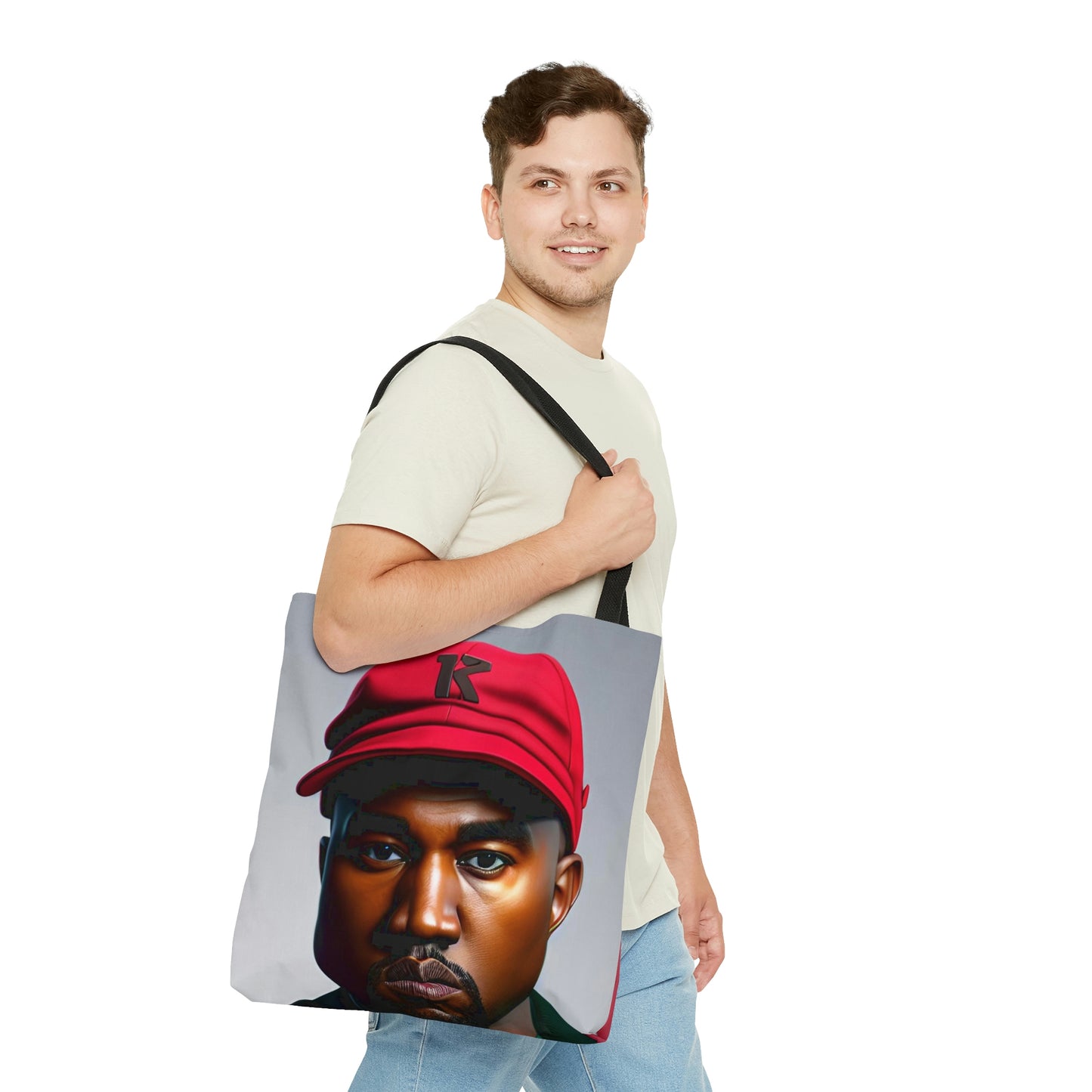 Kanye Red Hat Tote Bag