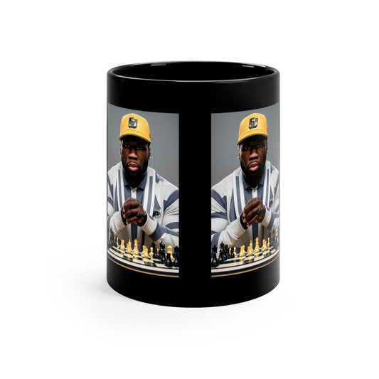 50 Cent Chess Moves Black Coffee Mug