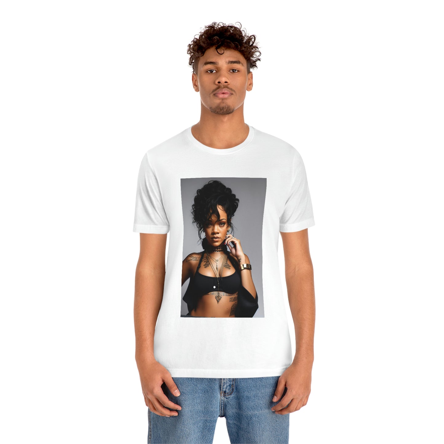 Rihanna Black Bra Tee