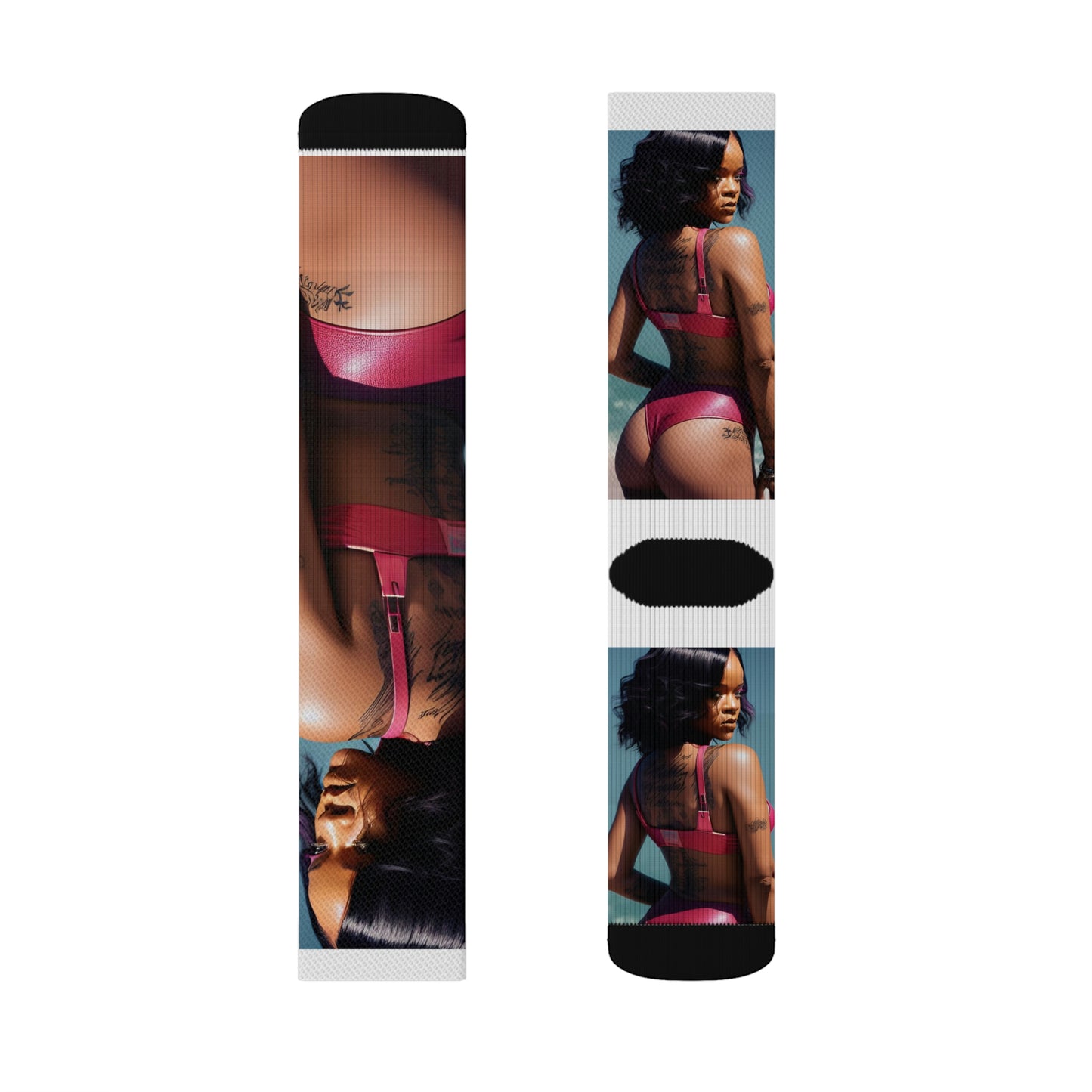 Rihanna Pink Bikini Tube Socks