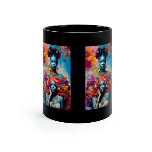 Rihanna Mother Nature Black Coffee Mug