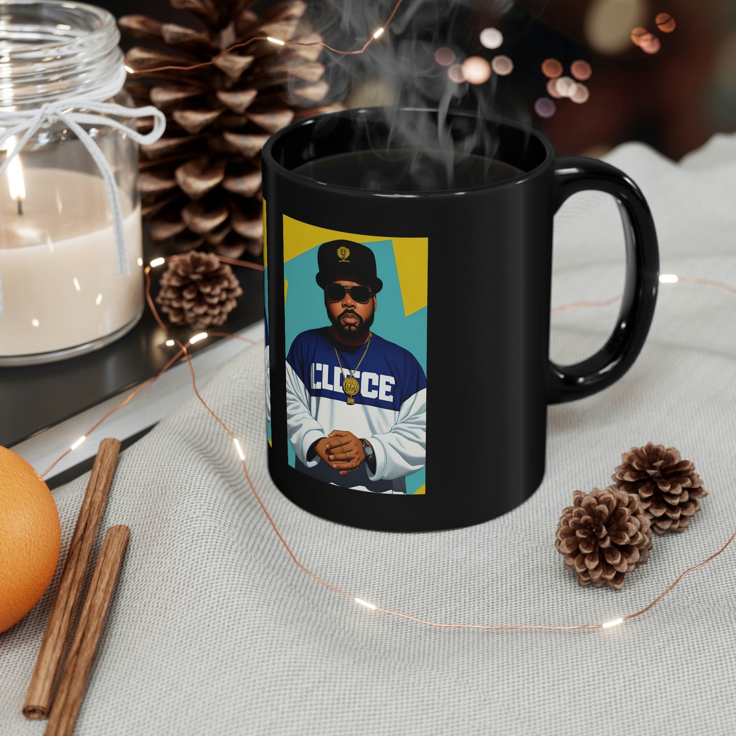 Ice Cube Comic Book Black Coffee Mug V.1