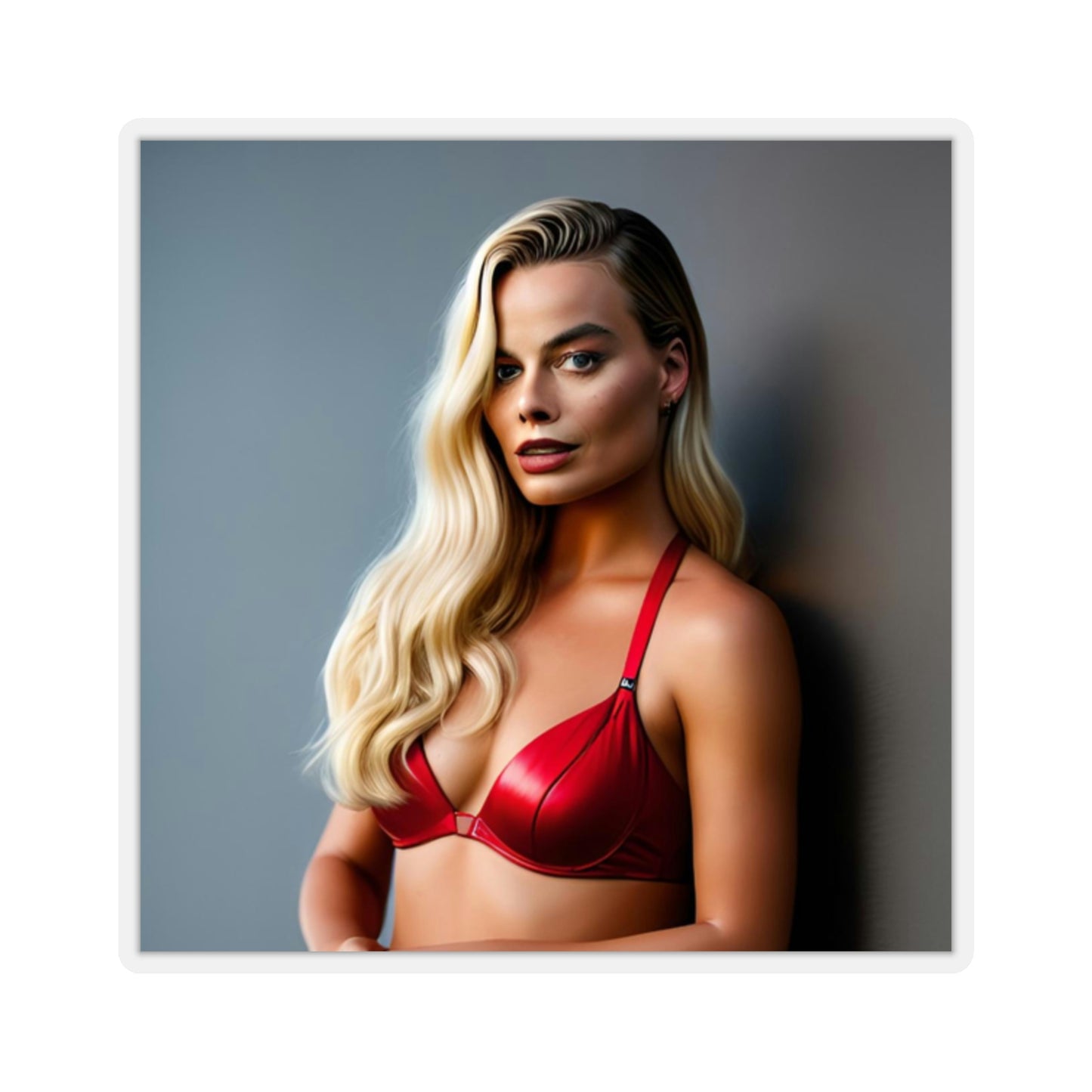 Margot Robbie Red Bikini Sticker