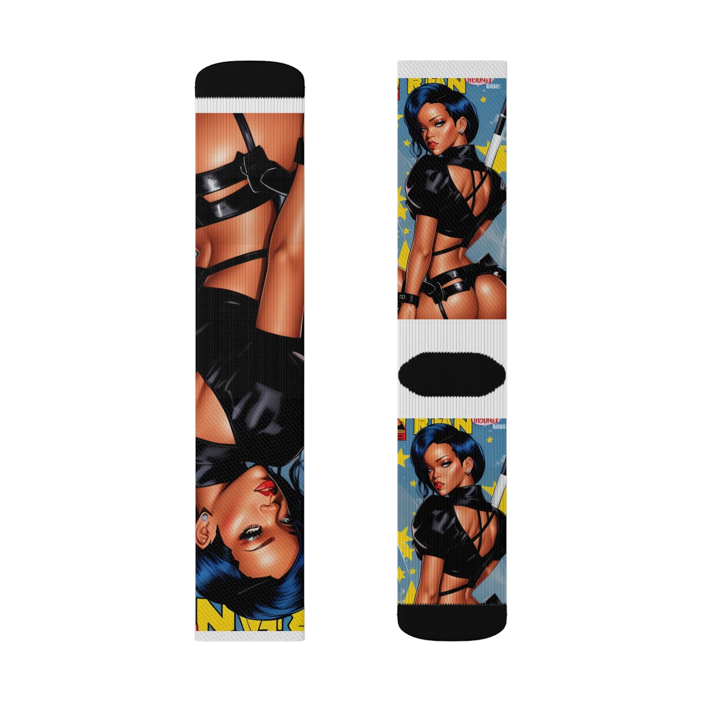 Rihanna Comic Book Tube Socks