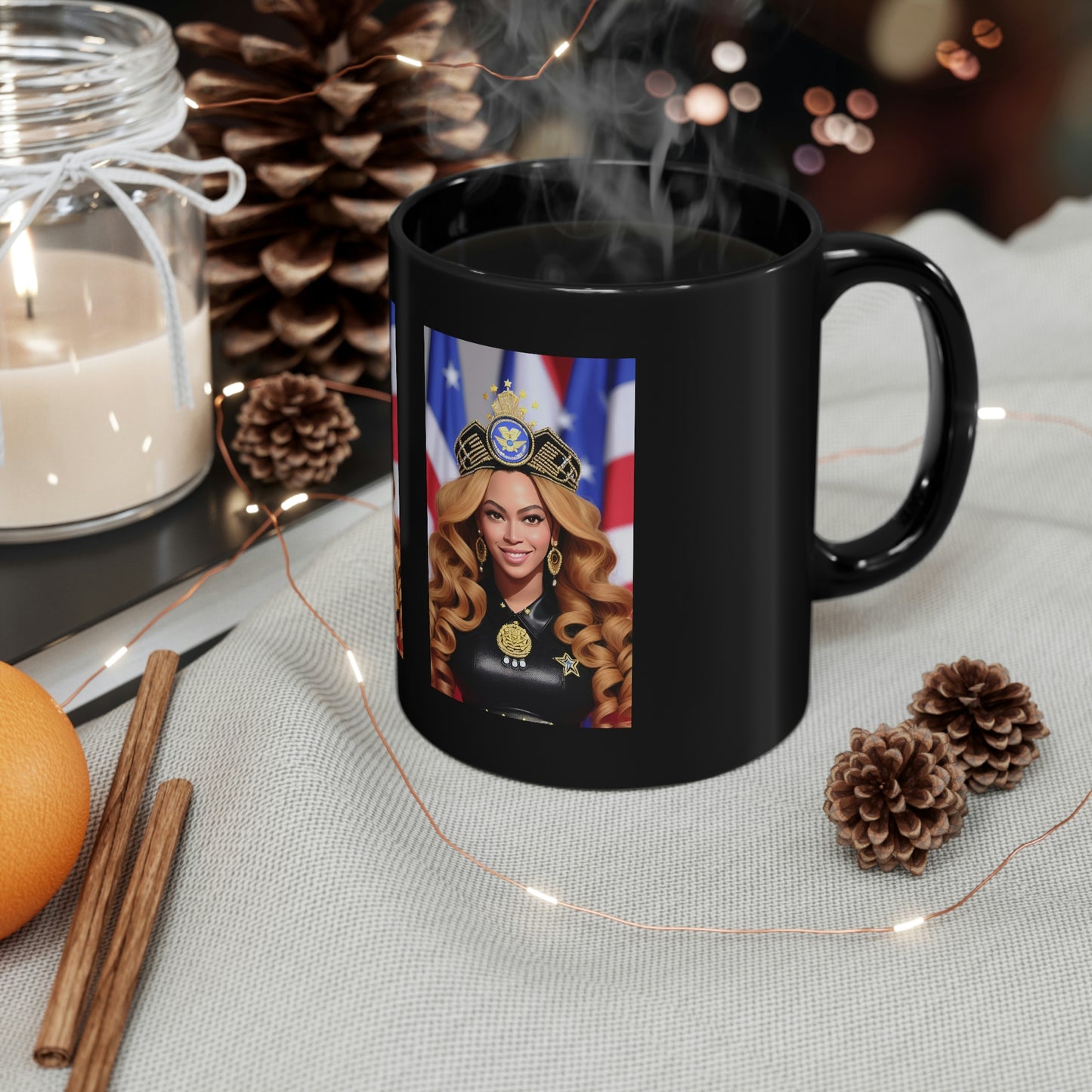 Beyonce Queen Bey Black Coffee Mug