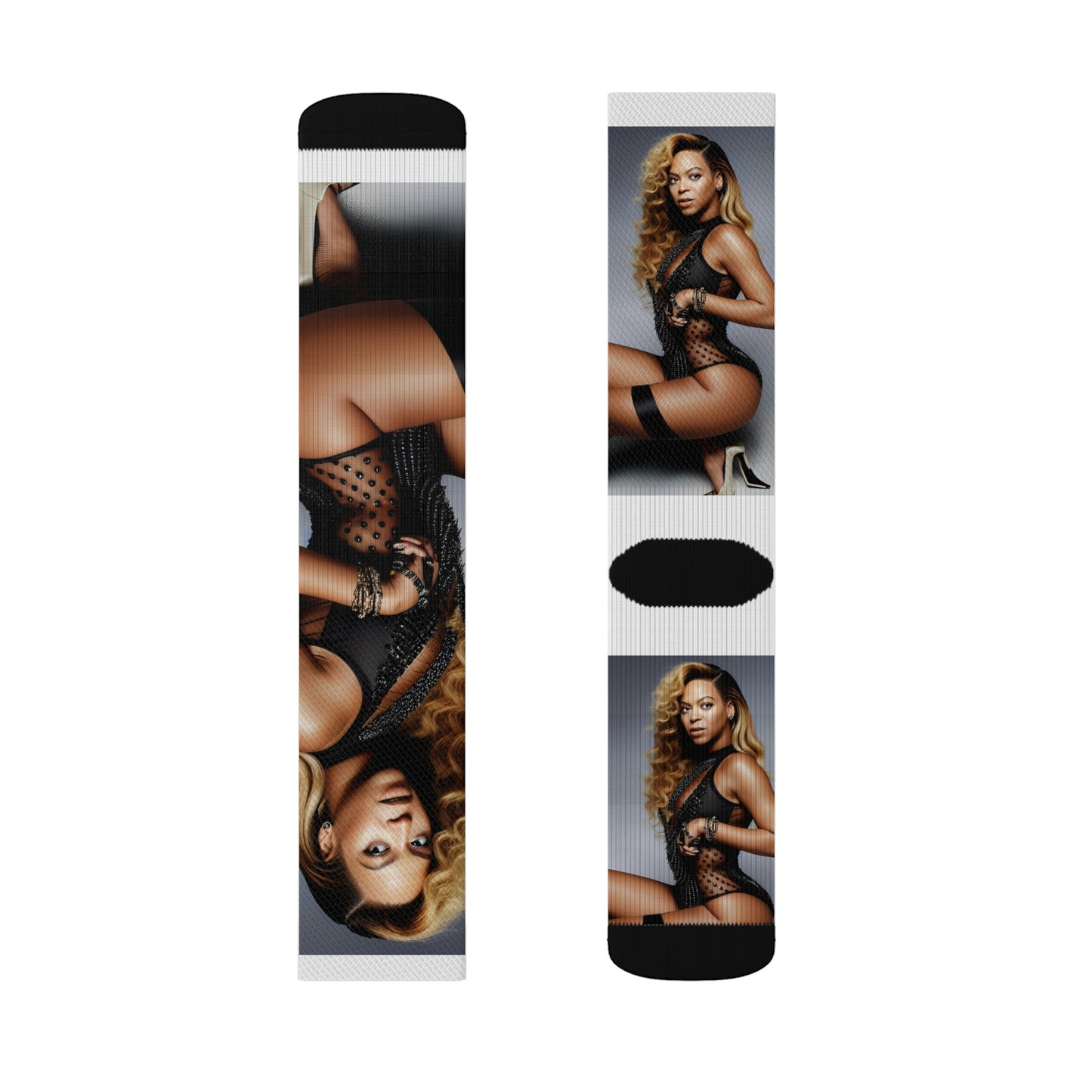 Beyonce Black Lingerie Tube Socks