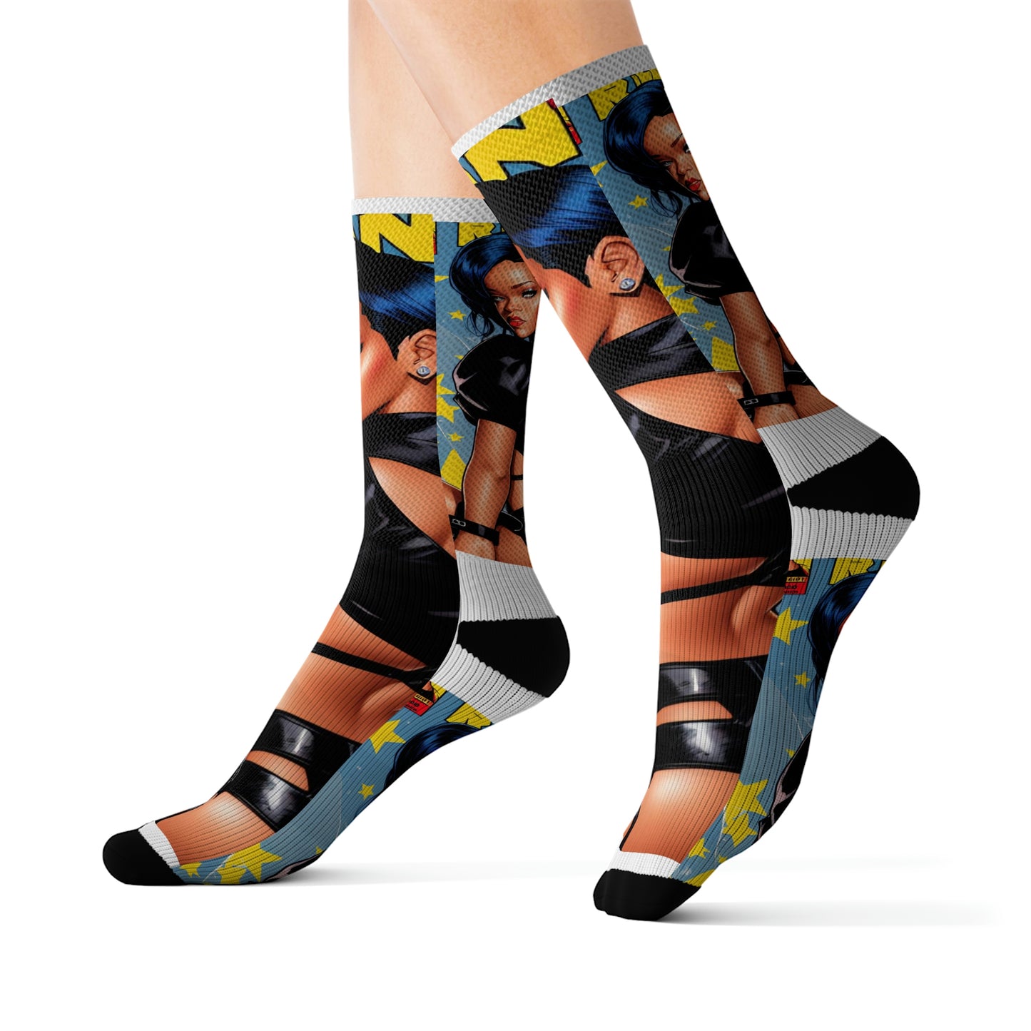 Rihanna Comic Book Tube Socks