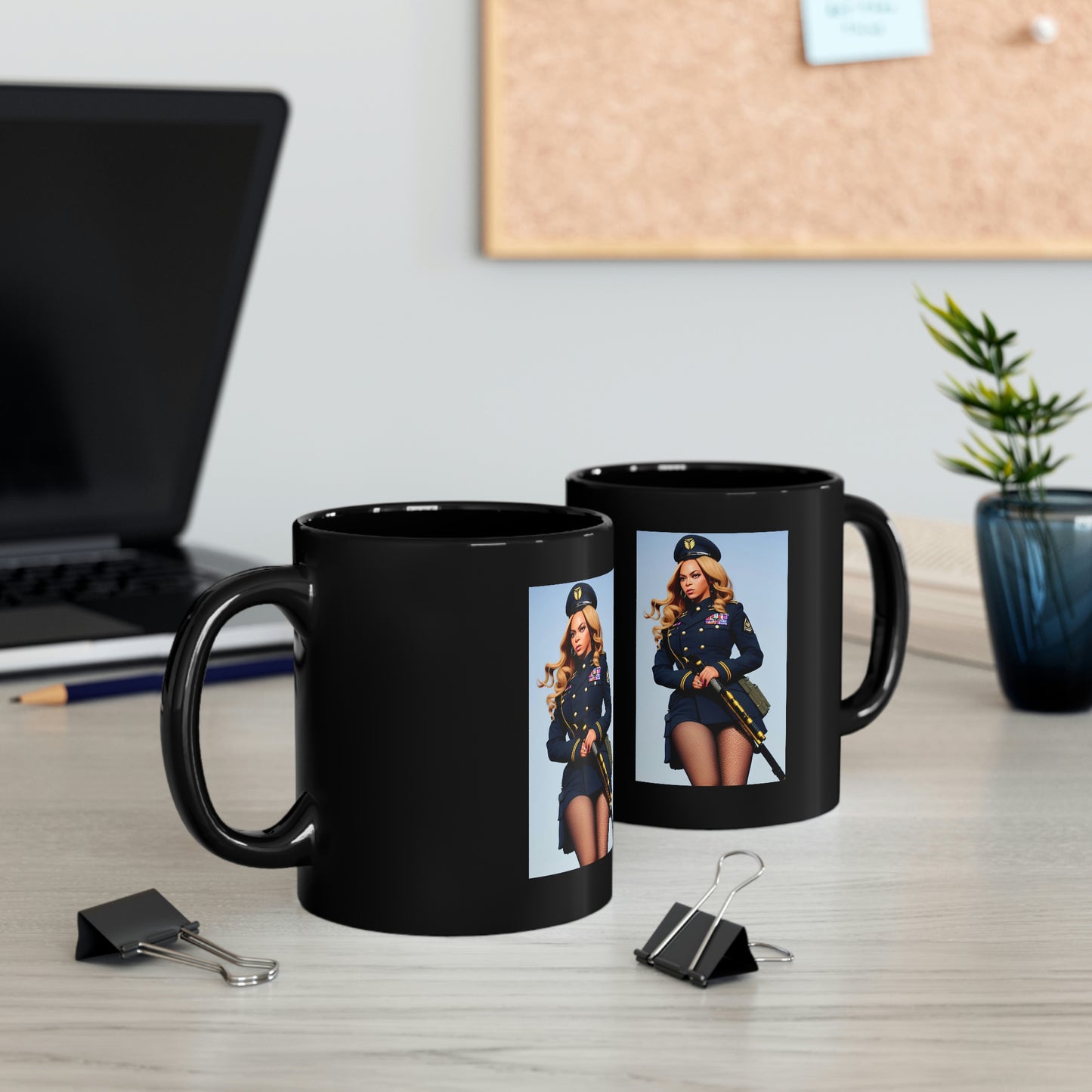 Beyonce Policy Officer Black Coffee Mug
