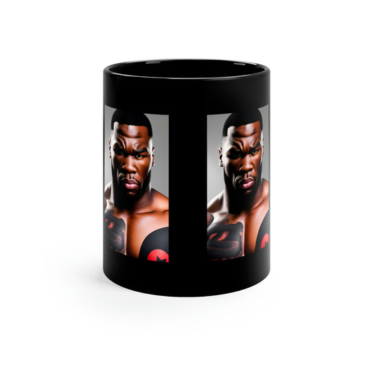50 Cent Prize Fighter Black Coffee Mug