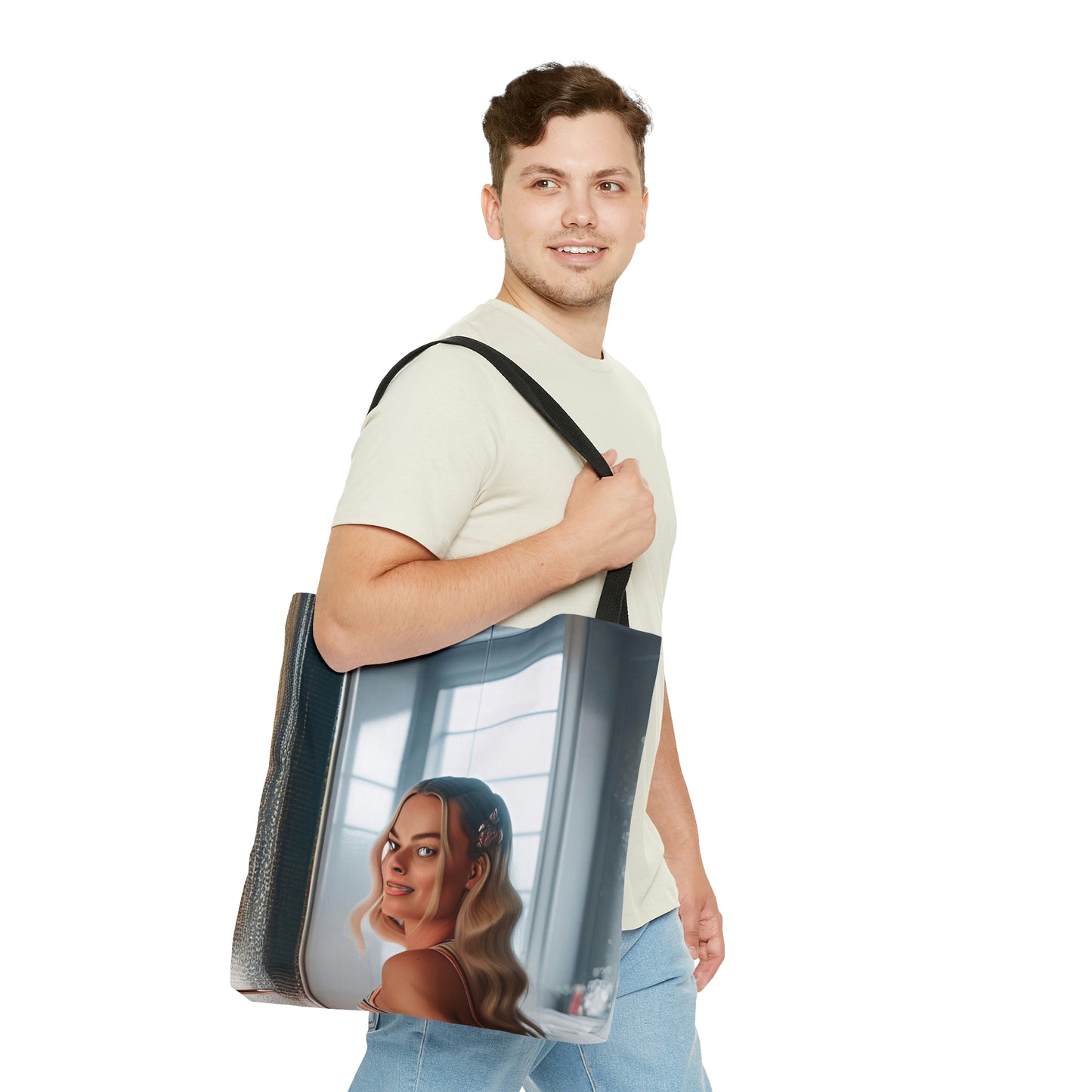 Margot Robbie Bathroom Tote Bag