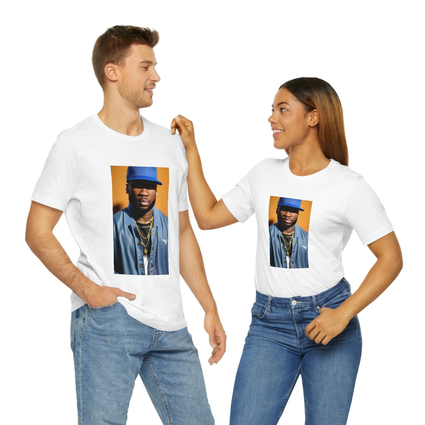 50 Cent Blue Hat Tee