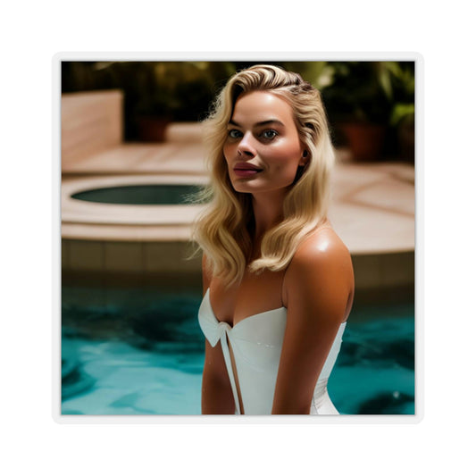 Margot Robbie Hot Tub Sticker